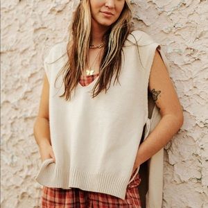 Cream Sweater Vest NWOT